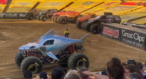 monster jam truck in arena