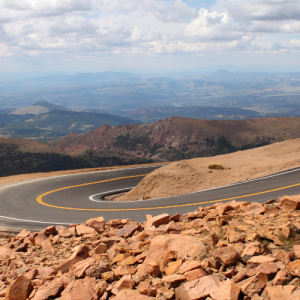 Hairpin turns on the Pikes Peak Highway