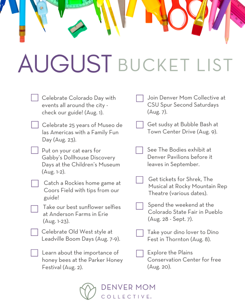 August bucket list for Denver